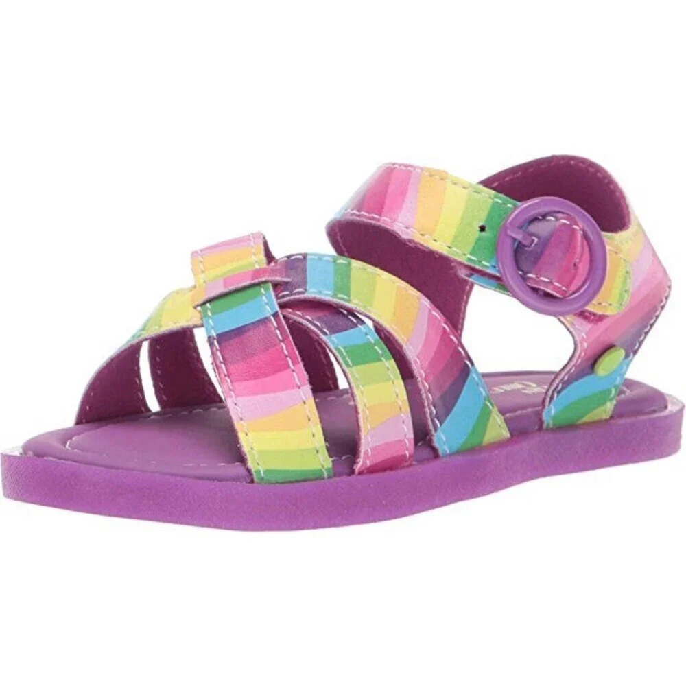 Western Chief Sandbox Sandal Toddler 5 Multi Round Toe Adjustable Strap JOBB2093